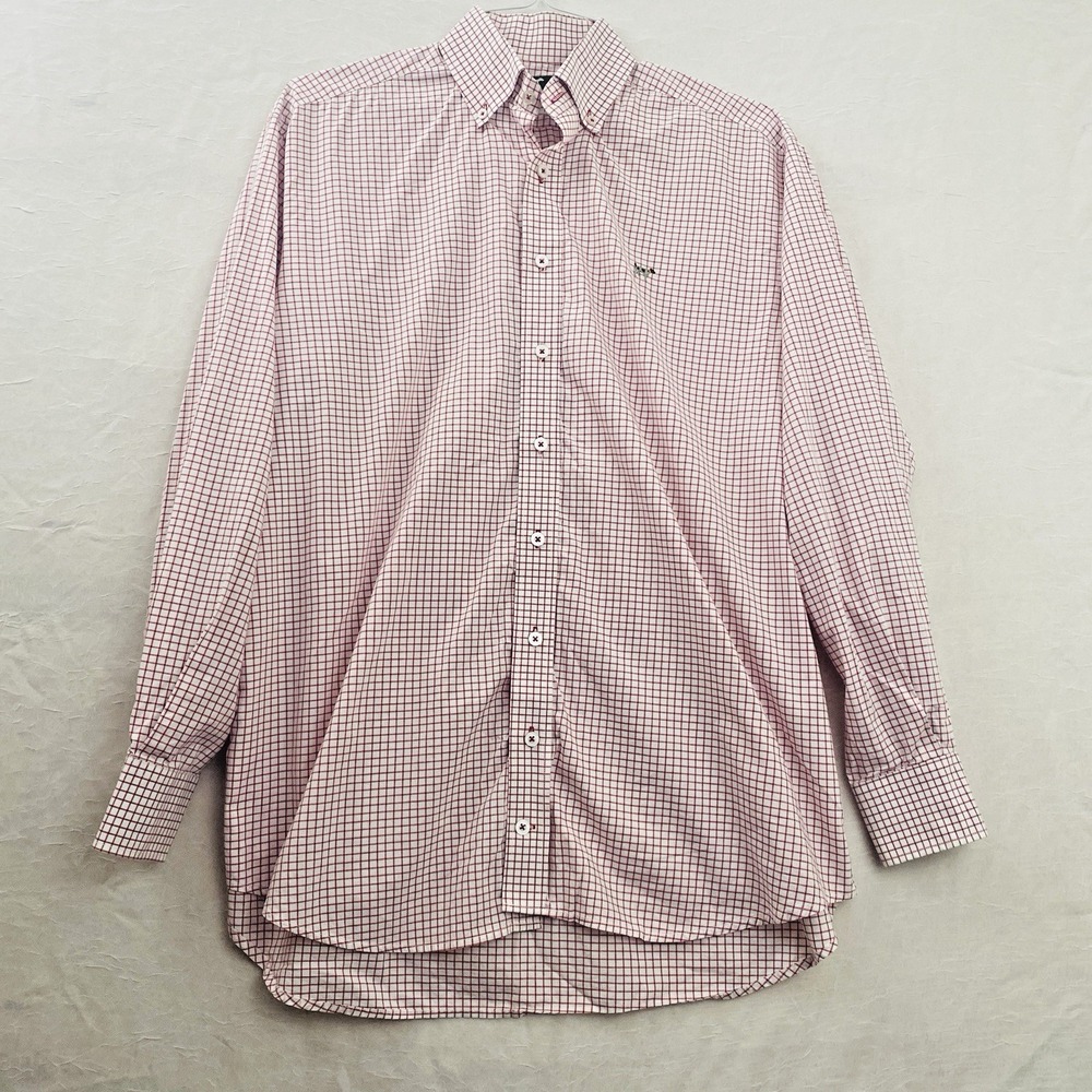 Southern Point Co Shirt Medium Red Check Plaid Button Down Casual Dress Preppy